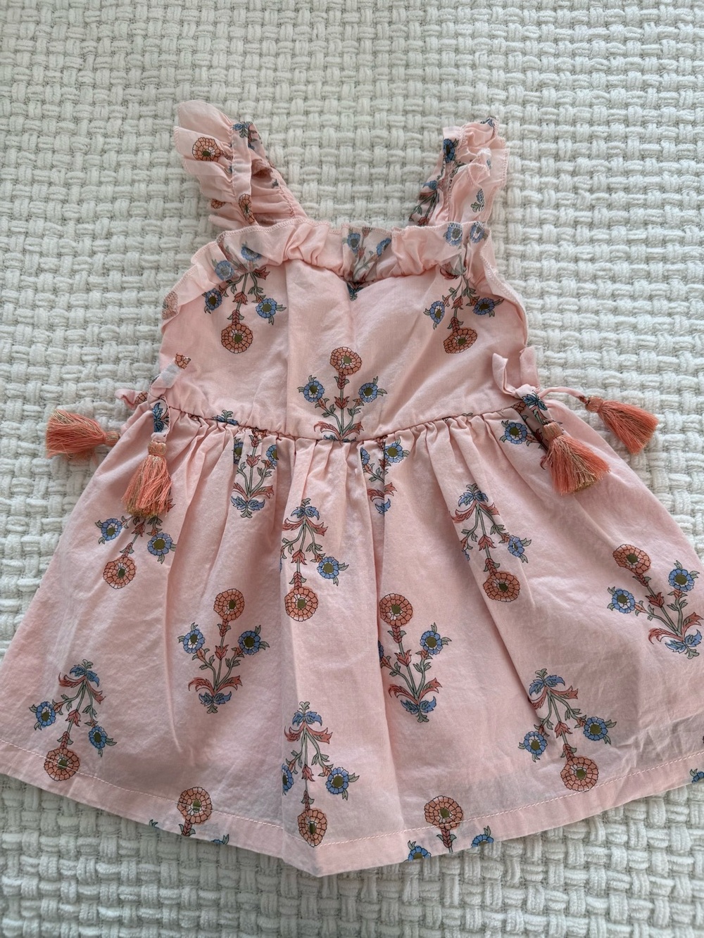 Gingersnaps Pink Floral Tassel Sundress